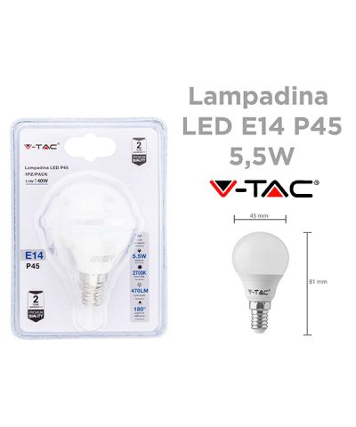 LAMPADA LED SFERA 4,5 WATT 470 lm E14